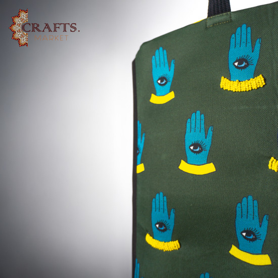 A handmade waterproof handbag with beadwork A handmade waterproof handbag with beadwork