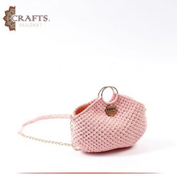 Handmade Pink Cotton Women Shoulder Bag