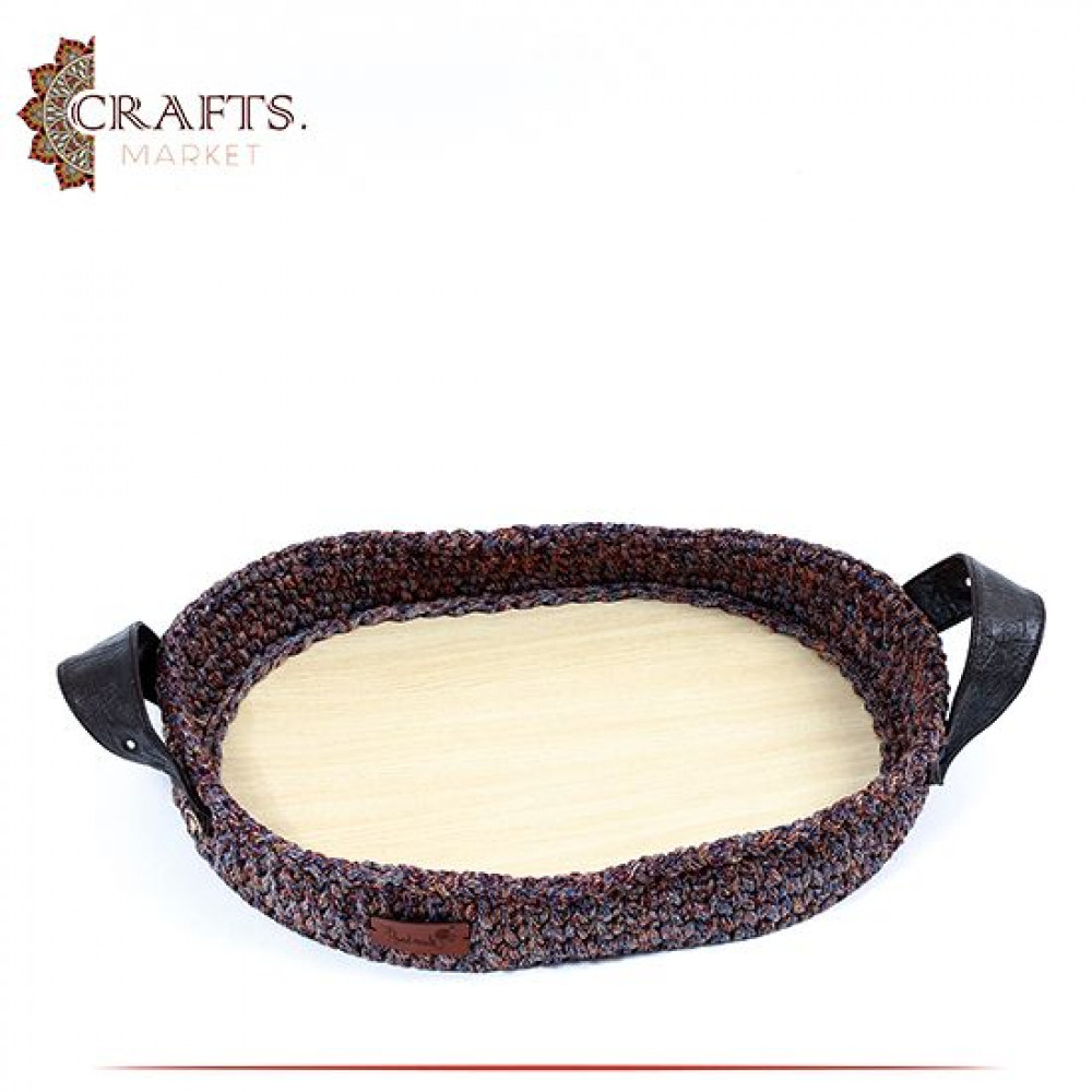 Handmade Multi Color Crochet Tray