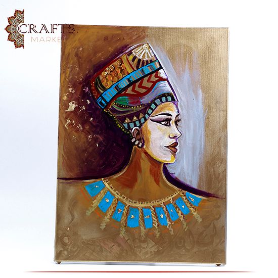 Hand Drawing Acrylic  Nefertiti  Design Wall Art