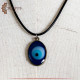 Handmade Women Necklace adorned with Blue Eye Pendant 