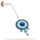 Handmade Car Mirror Hanging Decorated with a Blue Eye design
