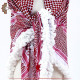 White & Red Shemagh knitted and fringed by hand White & Red Shemagh knitted and fringed by hand
