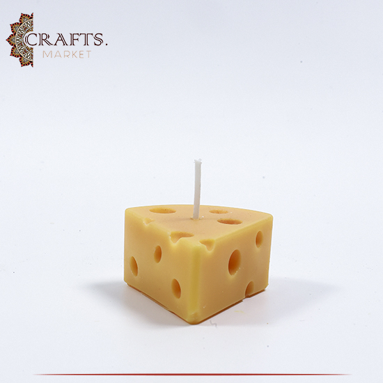 Handmade Cheese-Shaped Candle