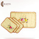Hand-embroidery Table cover, Set 4PCS