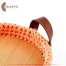 Handmade Orange Crochet Tray