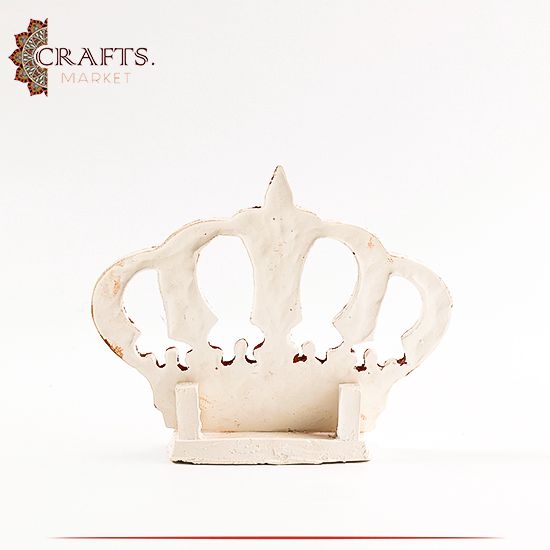 ديكور طاولة من العظم الصناعي مصنوع يدويا بتصميم تاج الأردن