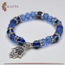 Handmade Crystal Women Bracelet in "Blue Eye" Design