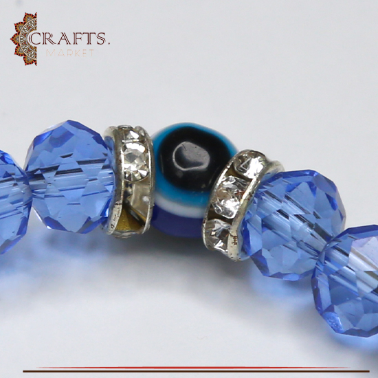 Handmade Crystal Women Bracelet in Blue Eye Design