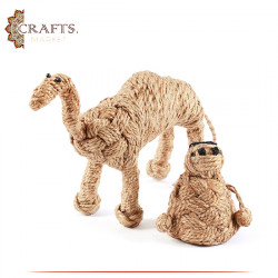 Handmade Rope Table Décor Set in a Camel & Men, 2PCS