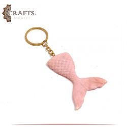 Handmade Rose Polymer Clay Key chain in a Mermaid Tail
