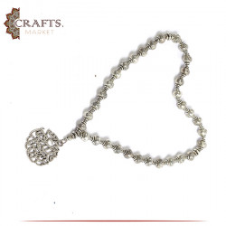 Handmade Silver Metal Rosary with قل أعوذ برب الناس Pendant 