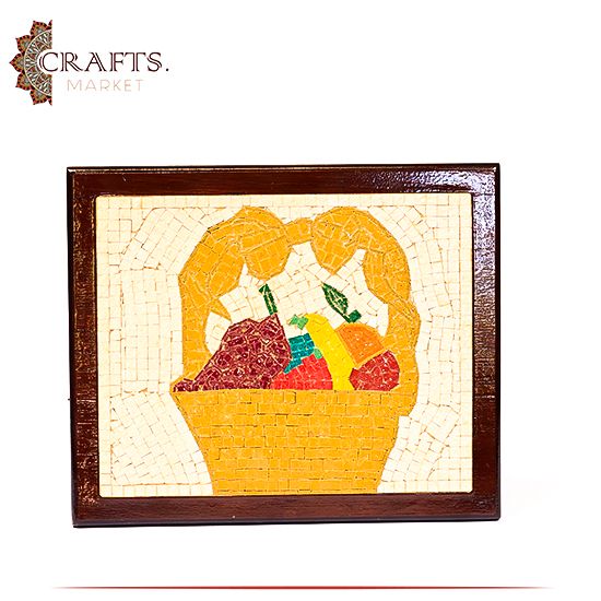 Handcrafted Mosaic Wall Art in a  Fruit Basket  Design