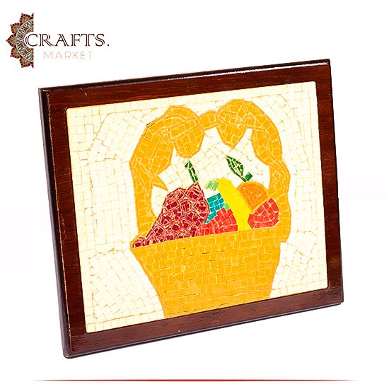 Handcrafted Mosaic Wall Art in a  Fruit Basket  Design