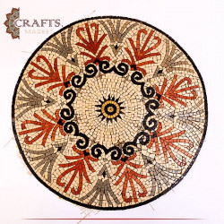 Handcrafted Mosaic Wall Art in a "The Sun" Design