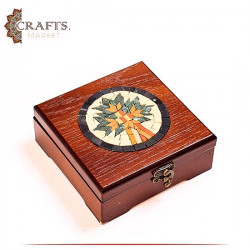 Handcrafted Wooden Box in a  Tree Of Life  Design 