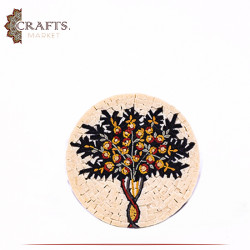 Handcrafted Multi Color Natural stone Mosaic " Tree " Pendant 
