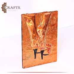Handcrafted Copper Table Decor High Heels Design