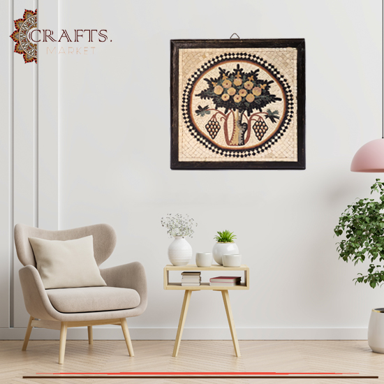 Handcrafted Natural Stone Wall Art Tree Of Life Design