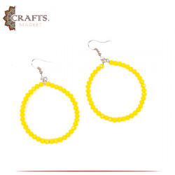 Handmade Yellow Crystal Women Earrings