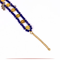 Handmade Dark Blue Crystal Women Bracelet