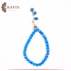 Handmade Blue Glass Rosary