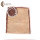 Hand-Embroidered Burlap Tablecloth with Flowers design