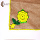 Hand-Embroidered Burlap Tablecloth with Flowers design Hand-Embroidered Burlap Tablecloth with Flowers design