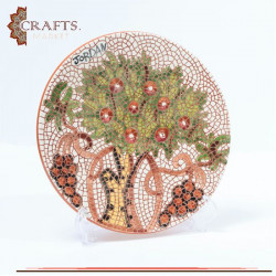 Handmade Clay Plate Table Decor " Tree Of Life " Design 