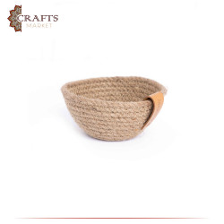 Handmade Beige Straw Basket Set, 2PCs