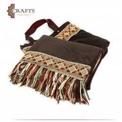 Prayer rug with bag brown color