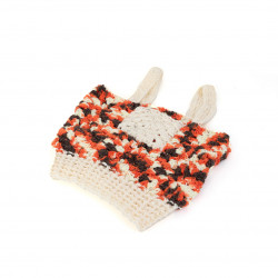 Crochet sweater with orange & multiple colors
