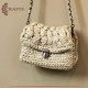 Handmade White Cotton Women's Shoulder Bag Handmade White Cotton Women's Shoulder Bag
