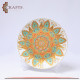 Hand-painted Glass Plate with Mandala Design