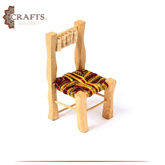 كرسي مصغر من الخشب مصنوع يدويا ديكور مكتب