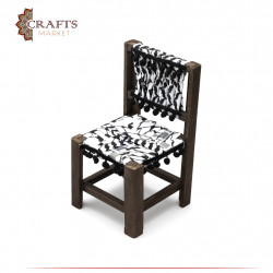 Handmade Table Décor Woods & Fabric with a Chair Design