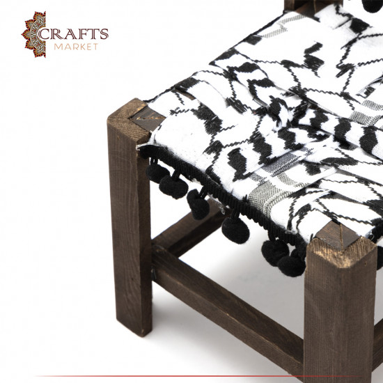 Handmade Table Décor Woods & Fabric with a Chair Design