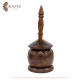 Handcrafted Dark Brown Apricot Wood Small Mahbash with a Traditional Design