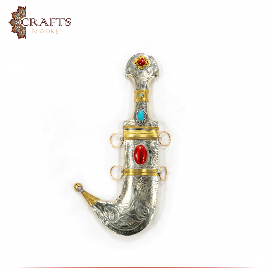Handmade Silver Metal Traditional Jordanian Dagger Handmade Silver Metal Traditional Jordanian Dagger