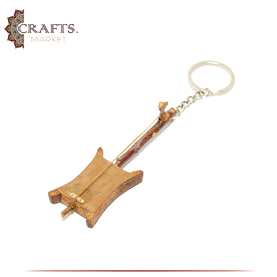 علاقة مفاتيح خشبية مصنعة يدويا بتصميم ربابة 