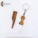 Handmade Wooden Key Chain Mini Dagger Design 