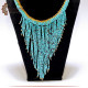 Handmade Blue Beads Women Necklace 