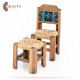 Handmade Due-Color Home decor Set with a Chair's & Table  Design, 3Pcs