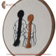 Handcrafted Beige Linen Round Embroidery Hoop 