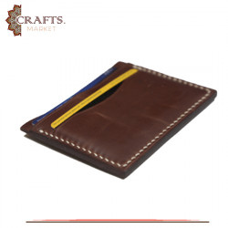 Handmade Dark Brown Genuine Leather Men's Card Wallet