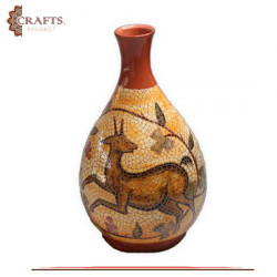 Handmade Clay Mosaic Vase  Gazelle  Design Home Decor