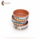 Handmade Multi-Color Clay Plate Set  with a village design 3 Pcs 