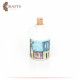 Handmade Multi-Color Clay Oil / Vinegar Bottles with a village design