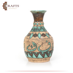 Handmade Due-Color Clay Vase  Antique design