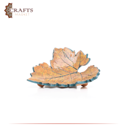 Handmade Ceramic Serving Plate with Leaf design